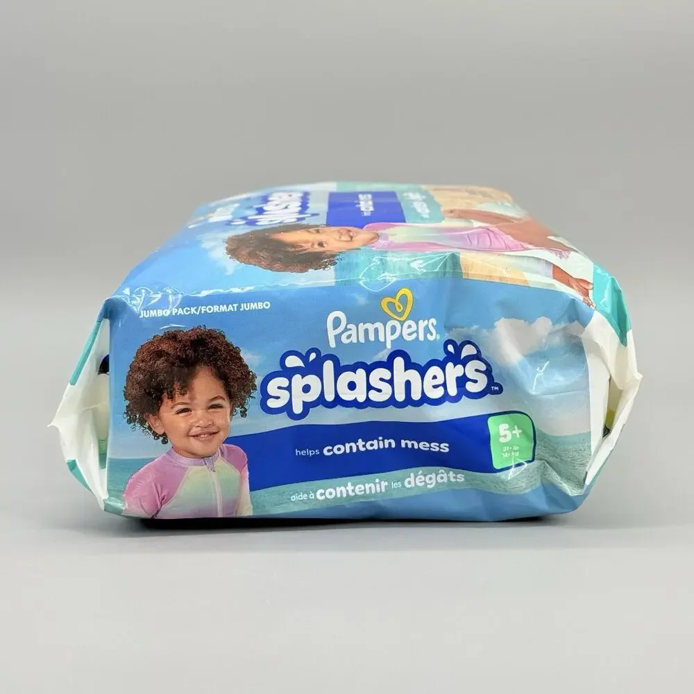 Pampers Splasher's Swim Diapers Size 5+, 31+ lbs. 17 count